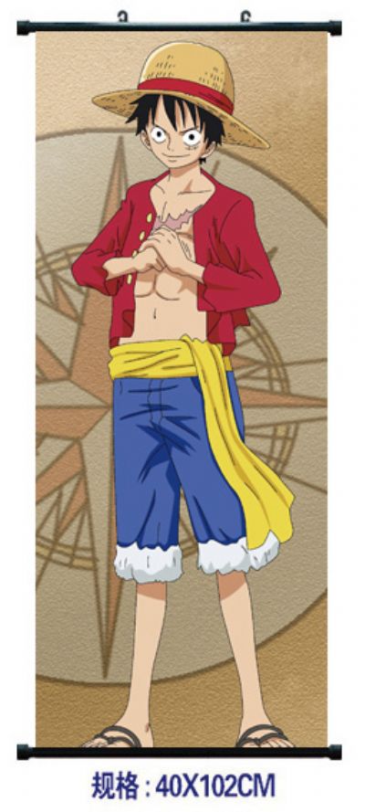 one piece anime wallscroll