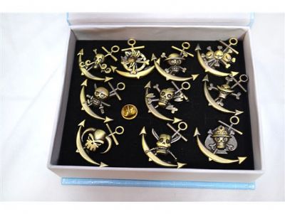 one piece anime brooch set