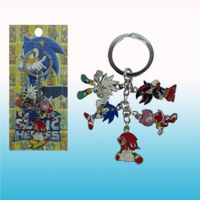 sonic anime keychain