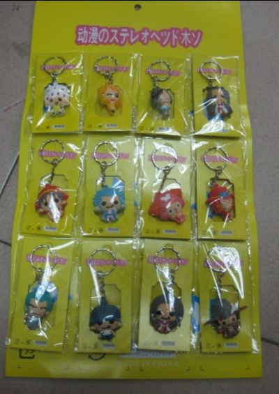 one piece anime keychain set