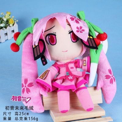 Vocaloid Sakura Miku Plush(red eyes)