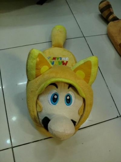 super mario anime plush slipper