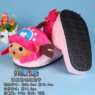 One Piece Chopper Plush Slippers