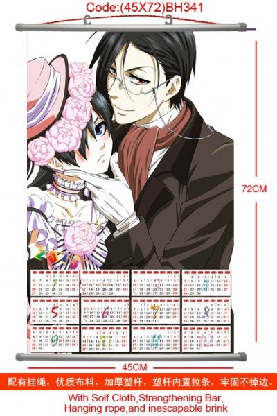 Kuroshitsuji 2013 calendar wallscroll