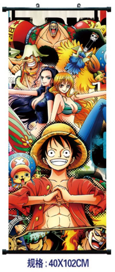 one piece anime wallscroll