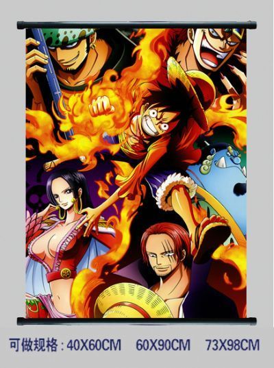 one piece anime wallscroll