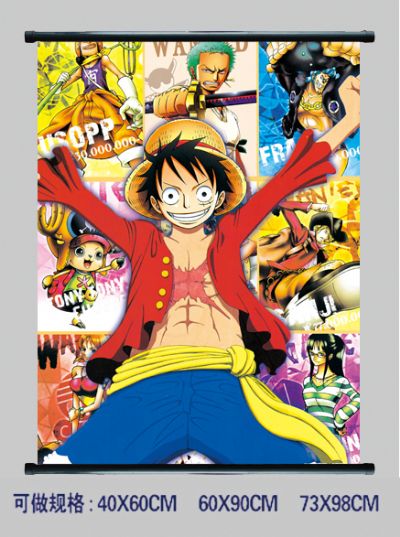 one piece anime wallscroll