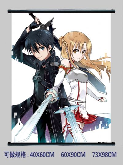 Sword Art Online anime scroll