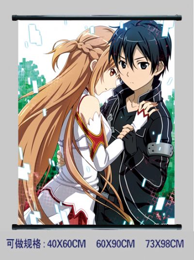 Sword Art Online anime scroll