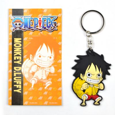 one piece anime luffy keychain