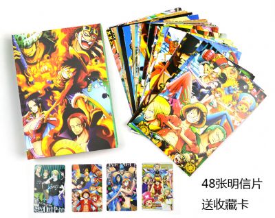 one piece anime postcard