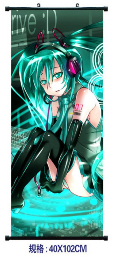 miku.hatsune anime wallscroll