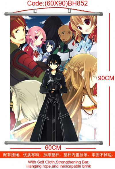 sword art online anime wallscroll