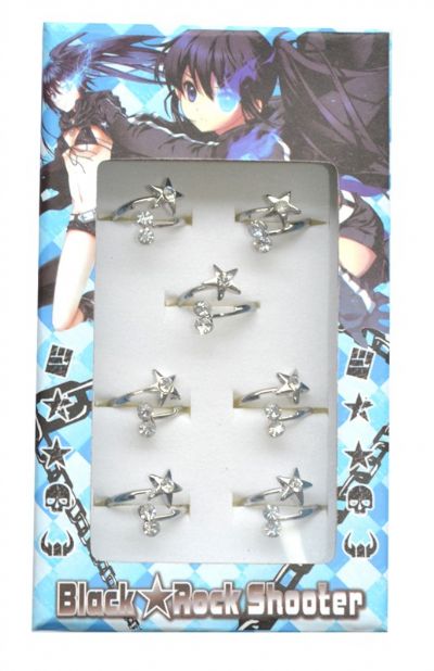 black rock shooter anime ring set