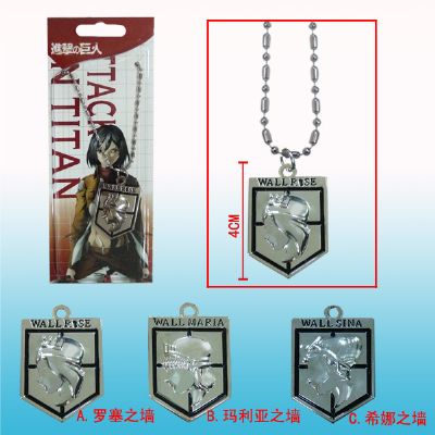 attack on titan anime necklace