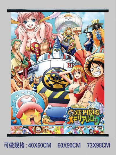 One Piece anime wall scroll