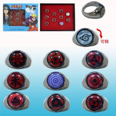 naruto anime ring set