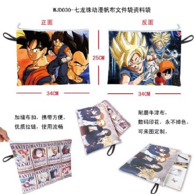 Dragon Ball Canvas File Bag