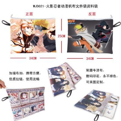 Naruto Canvas File Bag