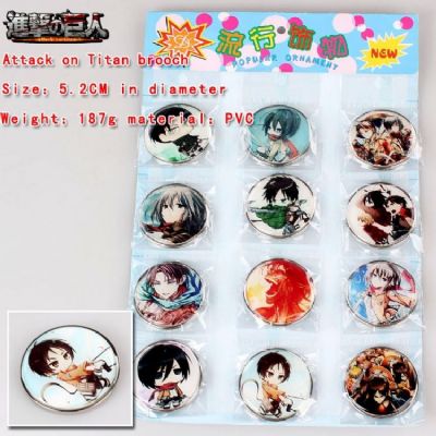 attack on titan anime brooch