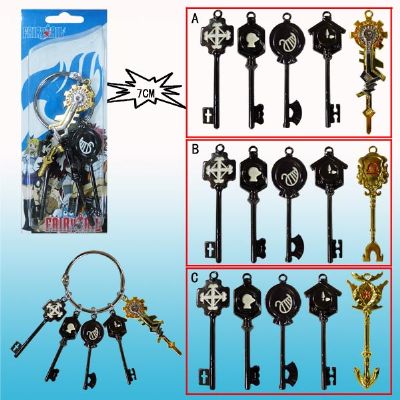 fairy tail anime keychain set