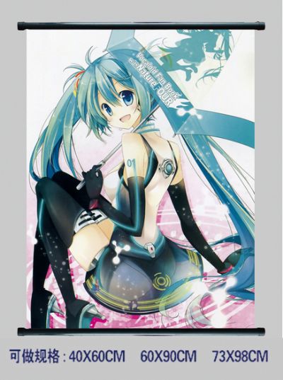 miku.hatsune anime wallscroll