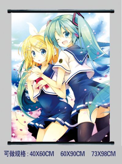 miku.hatsune anime wallscroll