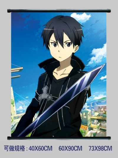 Sword Art Online anime wall scroll