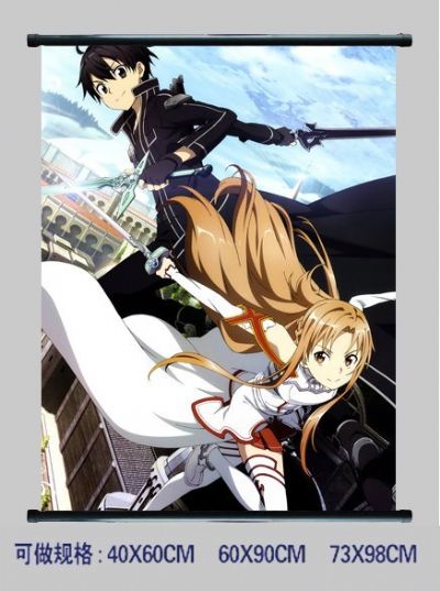 Sword Art Online anime wall scroll