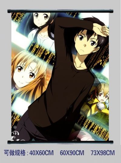 Sword Art Online anime wall scroll