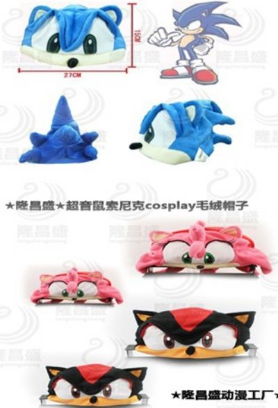 sonic anime plush cap