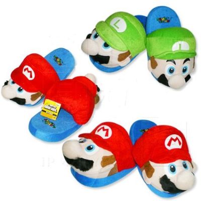 Super Mario plush slippers(red & green)