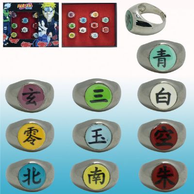 naruto anime ring set