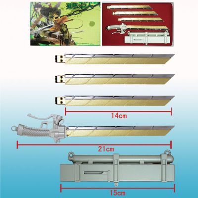 attack on titan anime weapon set