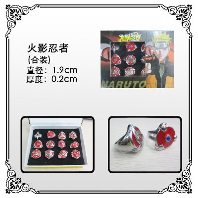 naruto anime ring set