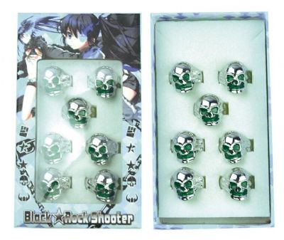 black rock shooter anime ring set