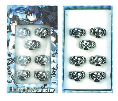 black rock shooter anime ring set