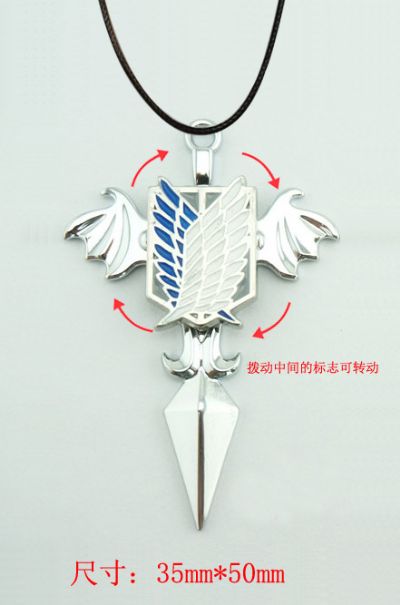 Attack on Titan anime necklace