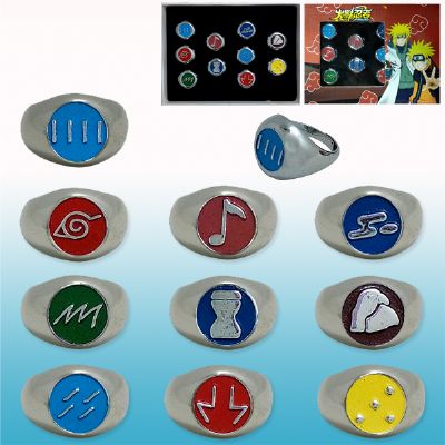 naruto anime ring set