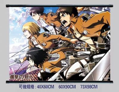attack on titan anime wallscroll