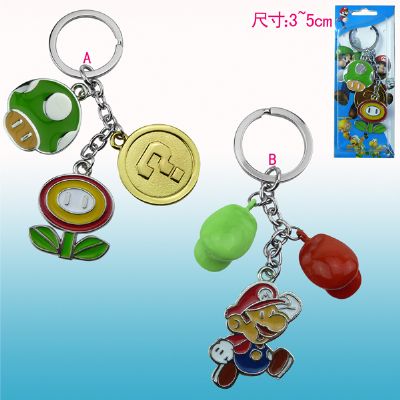 super mario anime keychain