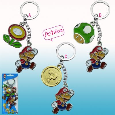 super mario anime keychain