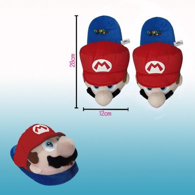 super mario anime plush slipper