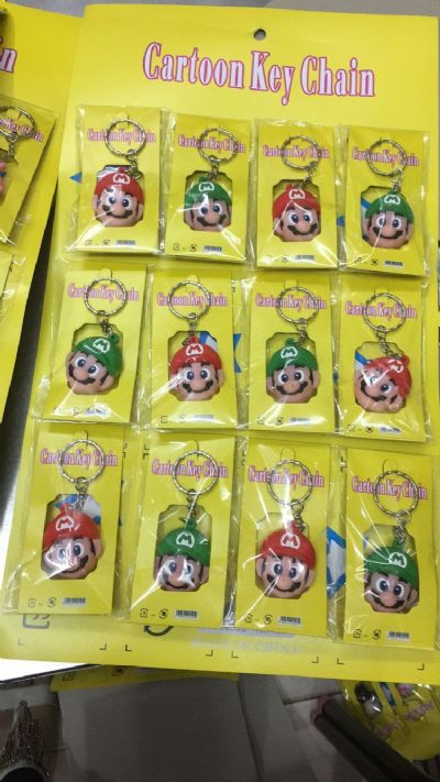 super mario anime keychain