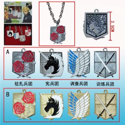 attack on titan anime brooch