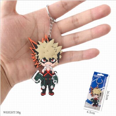 Bakugou Katsuki Double-sided soft glue keychain pe