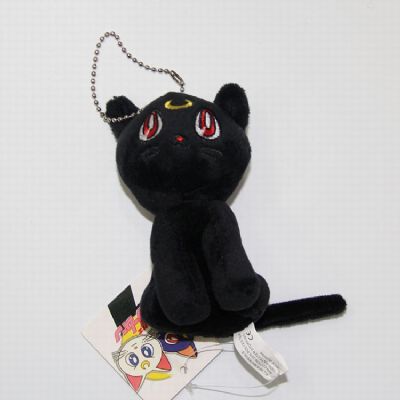 Sailormoon Luna Cat Plush Keychain pendant