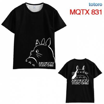 TOTORO Black and white line draft Short sleeve