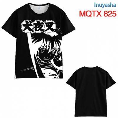 Inuyasha Black and white line draft Short sleeve T