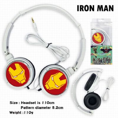 Iron Man Headset Head-mounted Earphone Headphone 